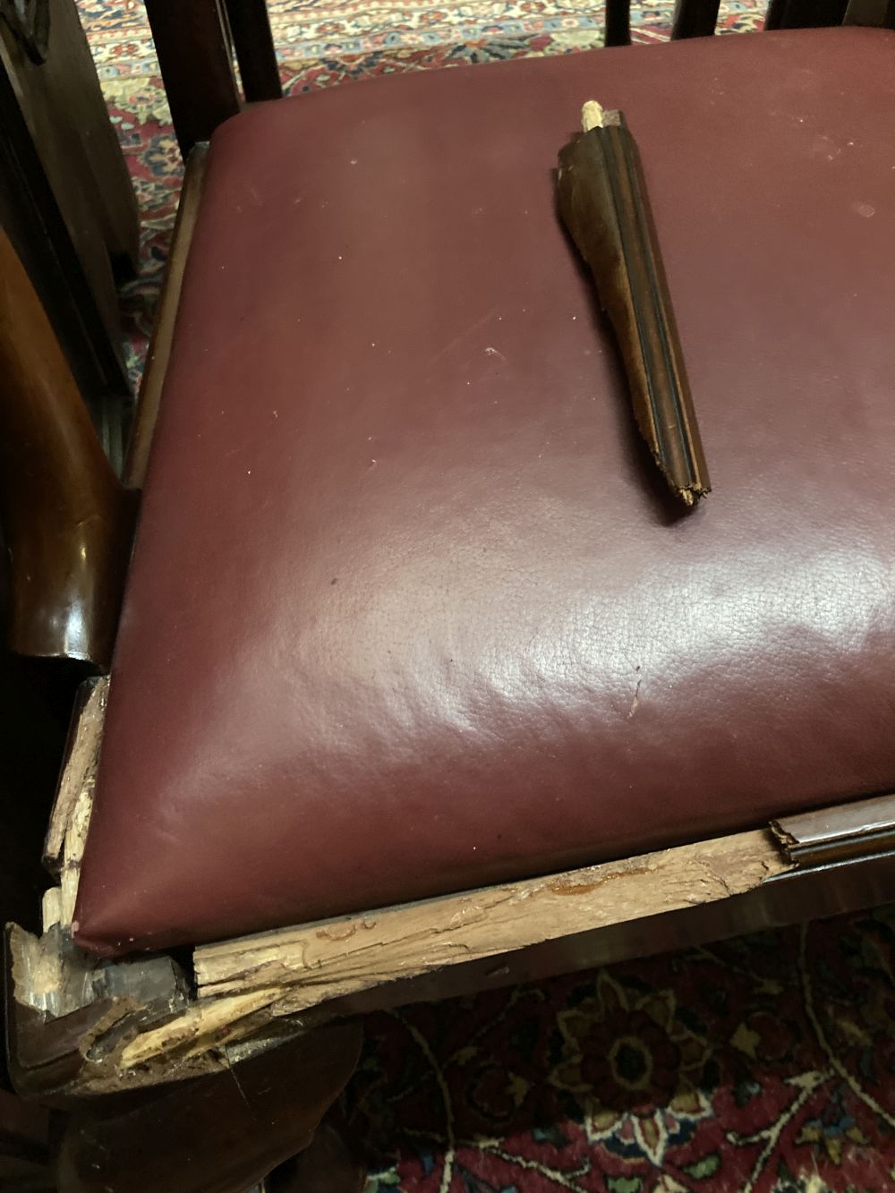 A set of eight mahogany dining chairs